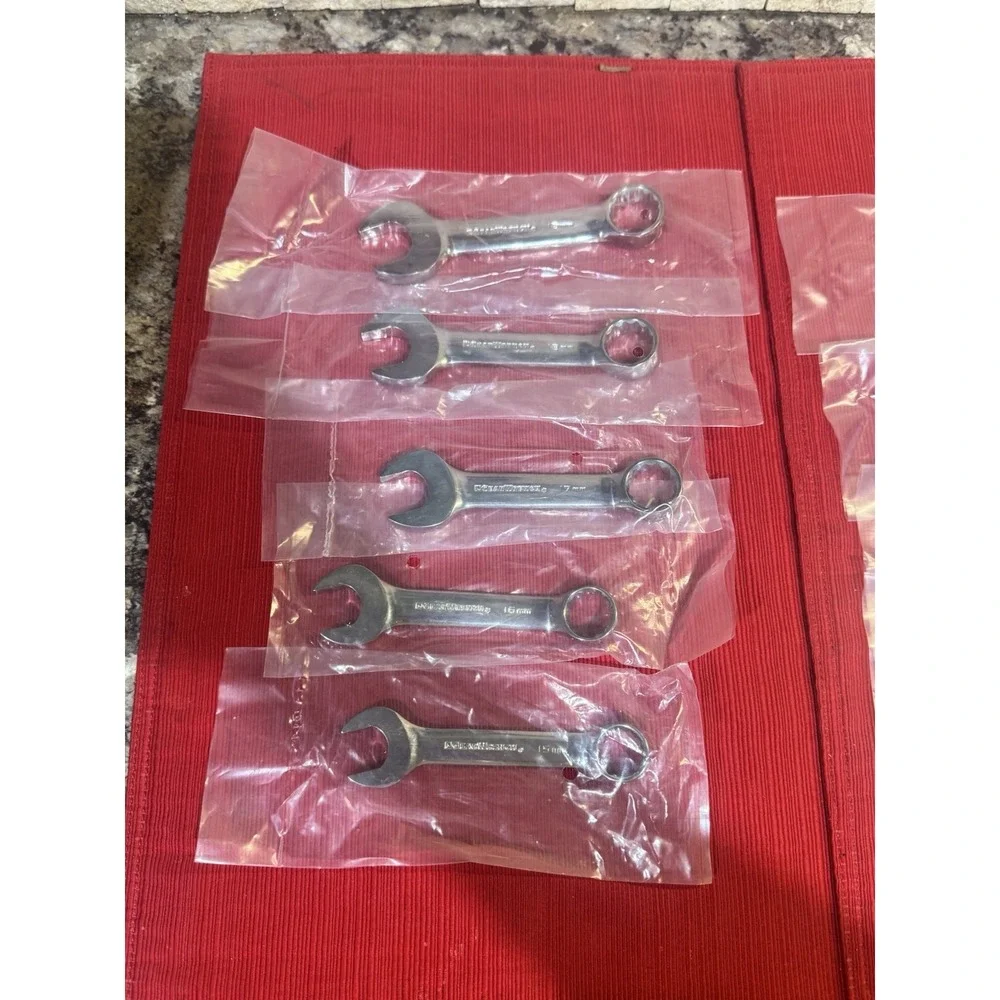 GearWrench 81904 10 Pc Metric Stubby Fixed Combination Wrench Set NEW